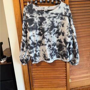 Moda Tie-Dye Sweatshirt - Black and White